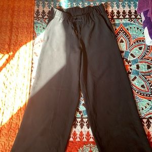Lululemon On the Fly High Rise Wide Leg Black Pants Flare Travel Loungewear